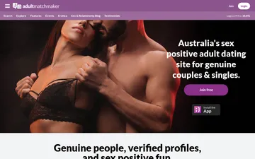 Screenshot of the AdultMatchMaker website