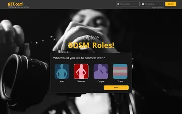 Screenshot of the Alt.com website