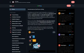 Screenshot of the AntiChat website
