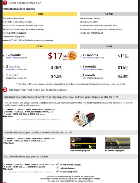 BDSM.com AU Price