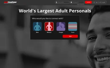 Screenshot of the Black Sex Match website