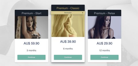 Screenshot of the C-Date prices