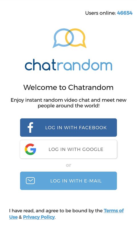 Chatrandom App Login