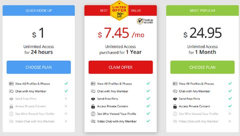 Screenshot of the ComeWithYou prices