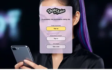 Screenshot of the DateinAsia website