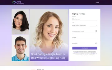 Screenshot of the Dating For Parents website