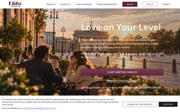 Screenshot of the EliteSingles website