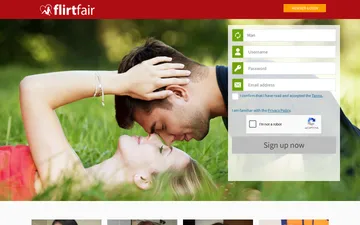 Screenshot of the Flirtfair website