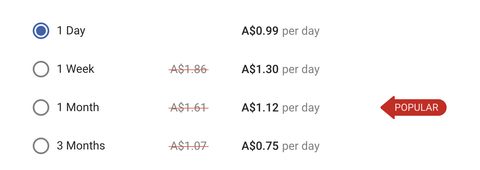 Screenshot of the FlirtyMature prices