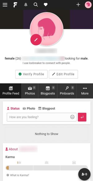 Fuckbook Mobile Profile