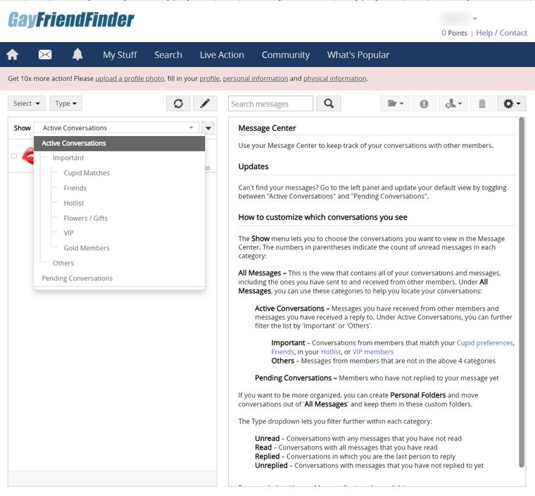 Gayfriendfinder Message Center