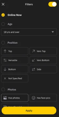 Screenshot of the Grindr website