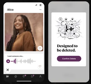 Screenshot of the Hinge website