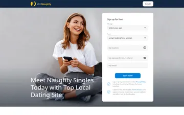 Screenshot of the IAmNaughty website