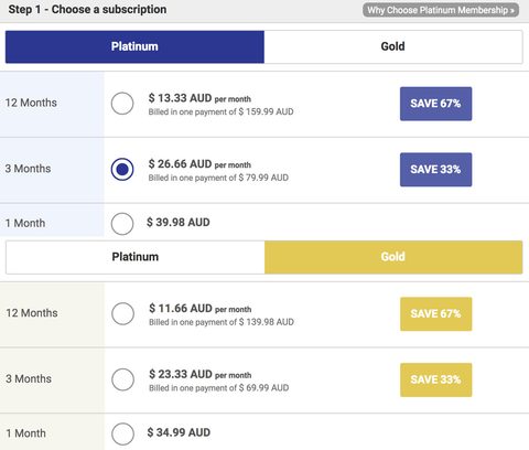 Screenshot of the Indonesian Cupid prices