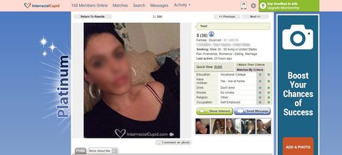 Interracial Cupid Female Profile