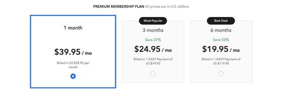 Screenshot of the InterracialMatch prices