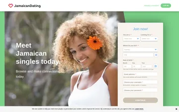 Screenshot of the JamaicanDating website