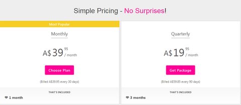 Screenshot of the Lov prices