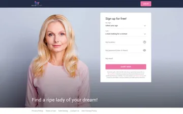 Screenshot of the MamFlirt website