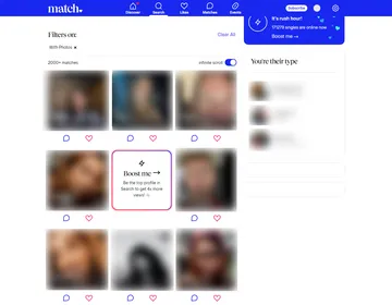Screenshot of the Match website