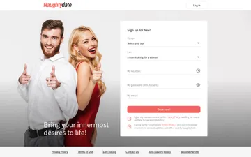 Screenshot of the NaughtyDate website