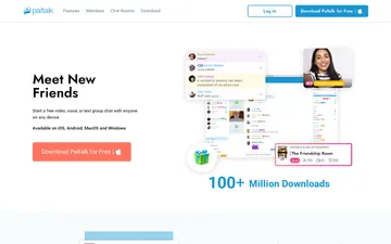 Screenshot of the Paltalk website