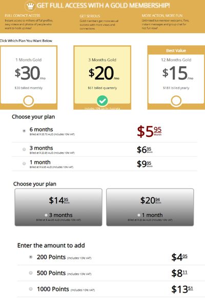 Passion.com Costs