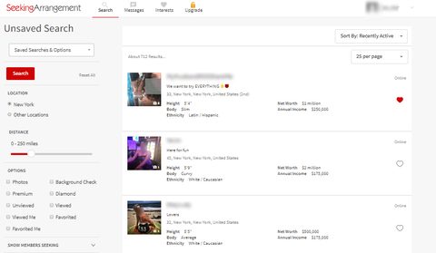 Seeking Arrangement Search Results