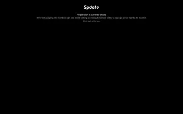 Screenshot of the Spdate website