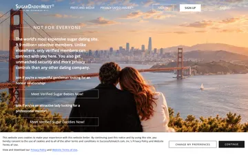 Screenshot of the SugarDaddyMeet website