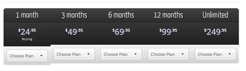 Screenshot of the Swing Lifestyle prices