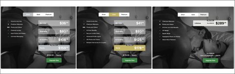 Screenshot of the Swinging Heaven prices
