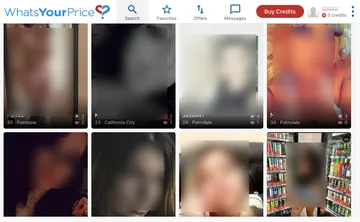 Screenshot of the WhatsYourPrice website