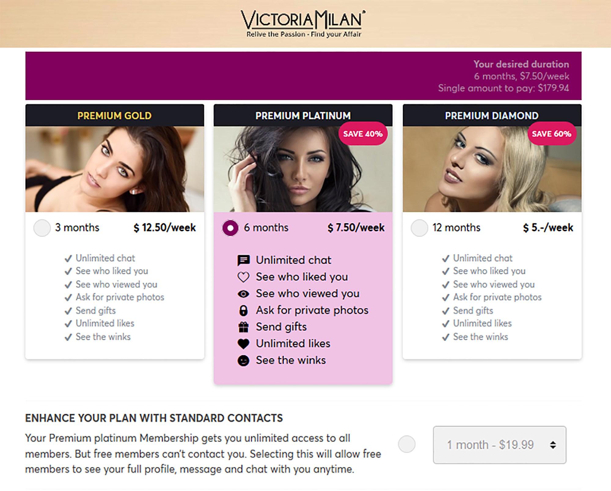 Victoria milan free trial