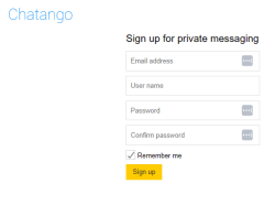signing up