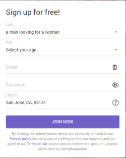 Dating For Parents Signup