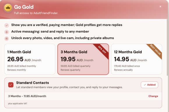adultfriendfinder au cost